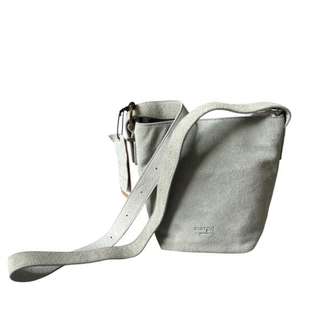 NWT Margot New York Kaye Mini Bucket Bag Suede Genuine Leather Crossbody Purse - Picture 3 of 11